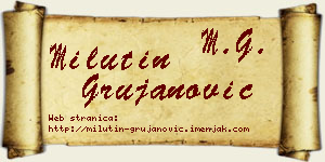Milutin Grujanović vizit kartica